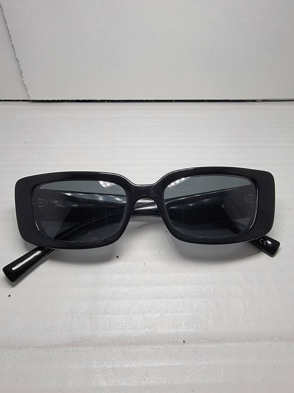 Versace Black Rectangular Women's Sunglasses